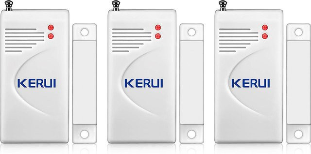 KERUI Drahtloser Tür- und Fenstersensor 433 MHz in Weiß für WIFI und GSM Alarmsysteme - Bild 1