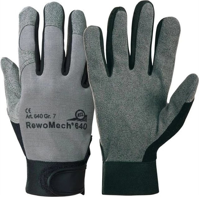 Honeywell Rewomech 640 Kunstlederhandschuhe Schwarz Grau Größe XL - Bild 1