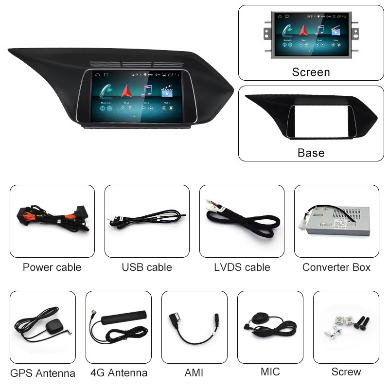 STWEI Qulacomm Multimedia Player für Mercedes Benz E Klasse W212 mit Snapdragon 6125, Android 14 und drahtlosem CarPlay in Schwarz - Bild 5
