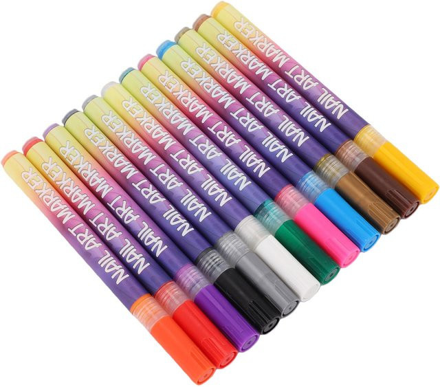 Shoemst Nail Art Stifte, 12 Farben, Acryl Nagellack Stifte - Bild 1