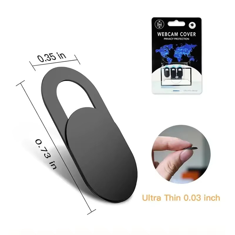 Universal Webcam Abdeckung Magnetischer Kamera Shutter Slider aus Kunststoff für Laptop PC Macbook und Tablet in Schwarz - Bild 3
