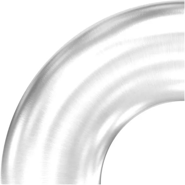 FeNau Schweißbogen Edelstahl V2A in Silber, Ø 114,3 mm, Wandstärke: 2,0 mm, 90 Grad, geschliffen Korn 240 - Bild 1