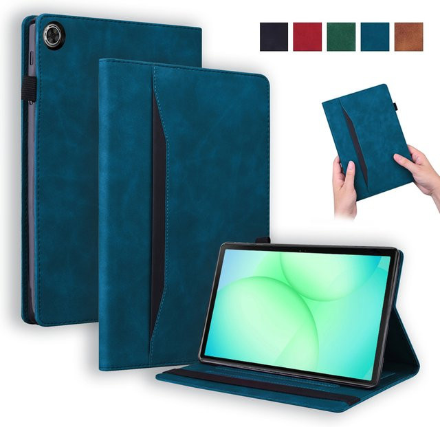 Luxus Brieftasche Standhülle für Samsung Galaxy Tab A11 8,7 Zoll 2025 in Grün - Bild 1