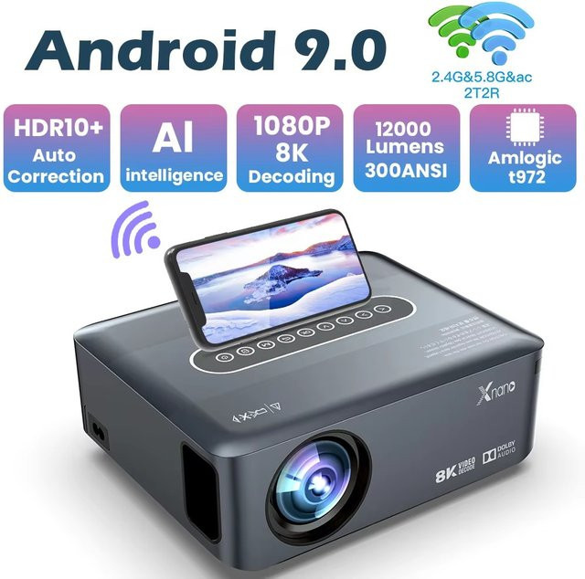 Transpeed X1 Heim-Projektor mit 4K UHD, 300 ANSI, HDR10+, WLAN und Bluetooth - Bild 1