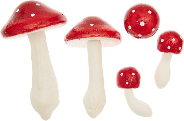 Rico Design Deko-Fliegenpilze in Rot-Weiß aus Polystyrol - Bild 1