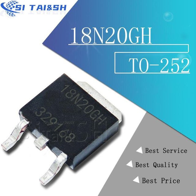 5 Stück Si Tai&SH 18N20GH DV2 18N20 MOS-Transistor für LCD-Hintergrundbeleuchtung in Schwarz, TO-252 - Bild 1