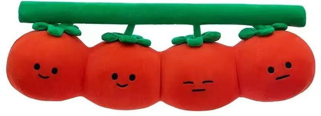 Binchi Fitness Tomatenkissen als weiches Plüschtier in Rot für Sofa und Bett - Bild 1