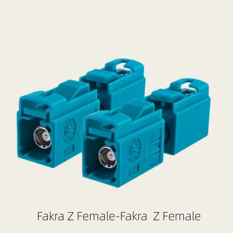 FAKRA-JJ/KK/JK Universal Z-förmiger Direkt-Transfer Stecker mit männlichem und weiblichem RF-Anschluss in Türkis - Bild 2