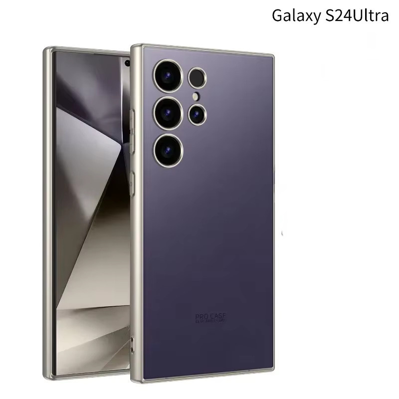 Samsung Galaxy S24 Ultra Schutzhülle aus Hartschalen-Kunststoff in Grau, mattiert und stoßfest - Bild 1