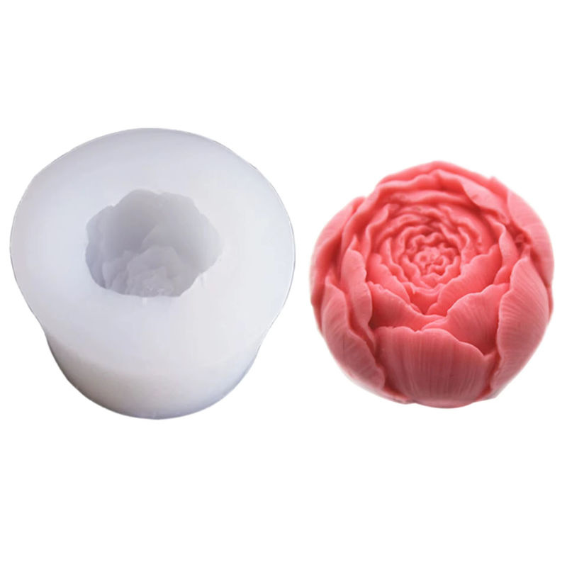 Silikonform Rose mit Knospen für Blumenseife und Kerzen in Mehrfarbig - Bild 4