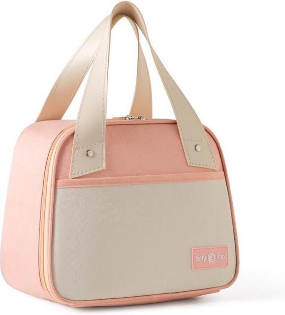 Isolierte zylindrische Lunchtasche von Yiran Furniture in Pink mit großem Fassungsvermögen und Aluminiumfolien-Innentasche - Bild 1