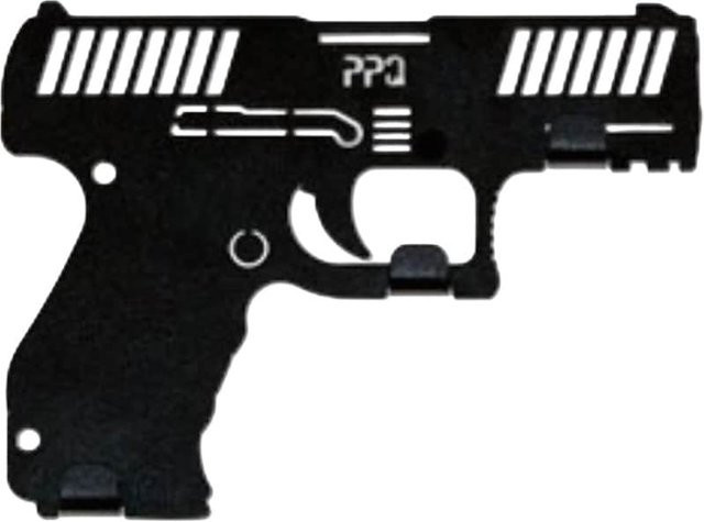 BSSD Defence Kleiderhaken Walter PPQ im Waffen-Design, Schwarz - Bild 1