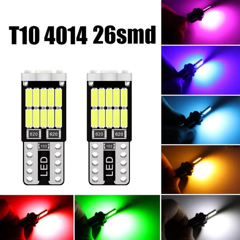 10er Set LED Canbus W5W T10 194 Auto Glühbirnen mit 26SMD in Weiß für Kennzeichen, Innenraum und Türleuchten - Bild 2