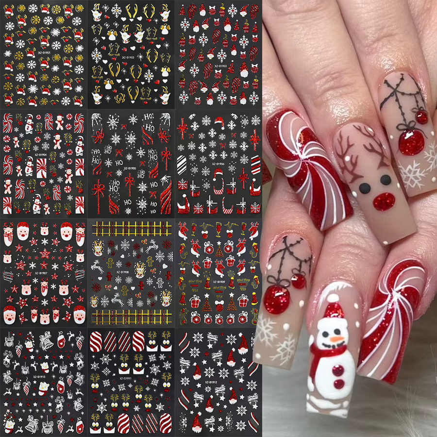 HotPress Nagelaufkleber, rot, Glänzend, 12 Stück - Bild 2