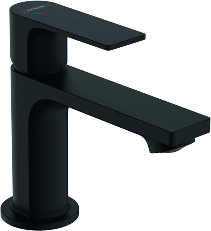 Hansgrohe Waschtisch-Einhebelmischer Rebris E in Mattschwarz mit Ablaufgarnitur und wassersparender Funktion - Bild 2