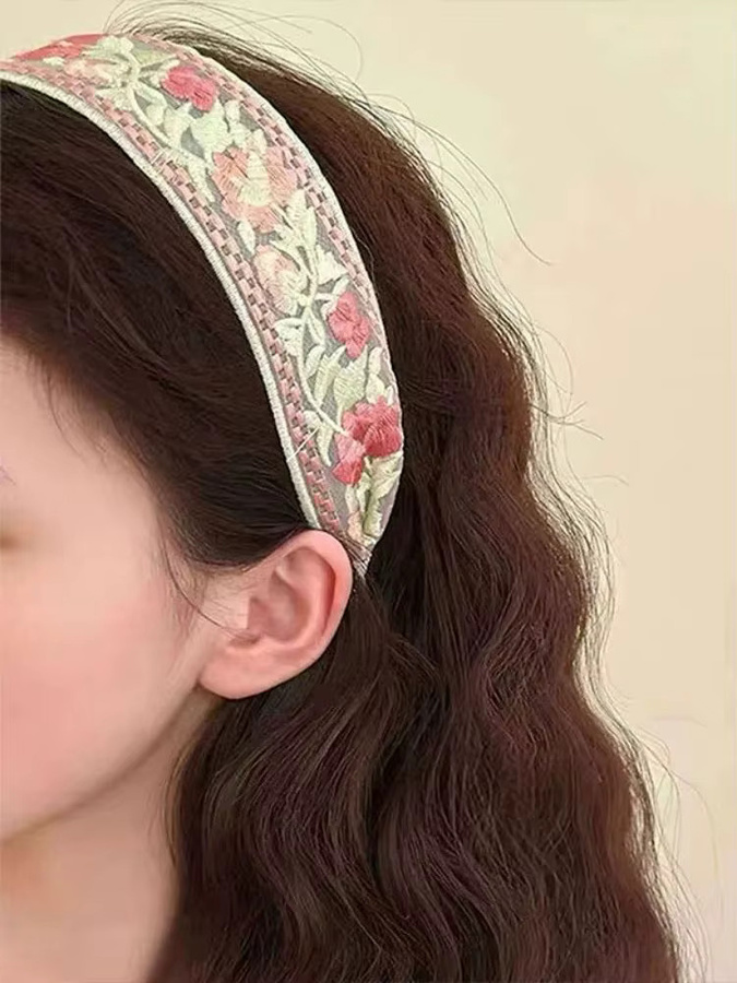 Cwllrn Haarband, Chiffon-Stickerei-Blumen, Damen - Bild 4
