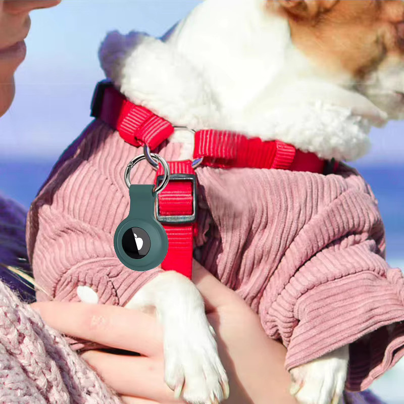 Silikon Airtag Schutzhülle Schlüsselanhänger für Apple Airtag in Pink - Bild 3