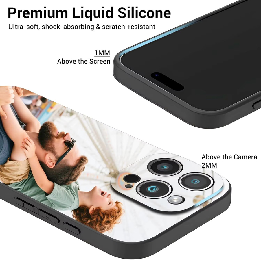 Personalisierte matte Handyhülle für iPhone Modelle mit eigenem Foto als DIY Soft Cover in Schwarz und Mehrfarbig - Bild 3