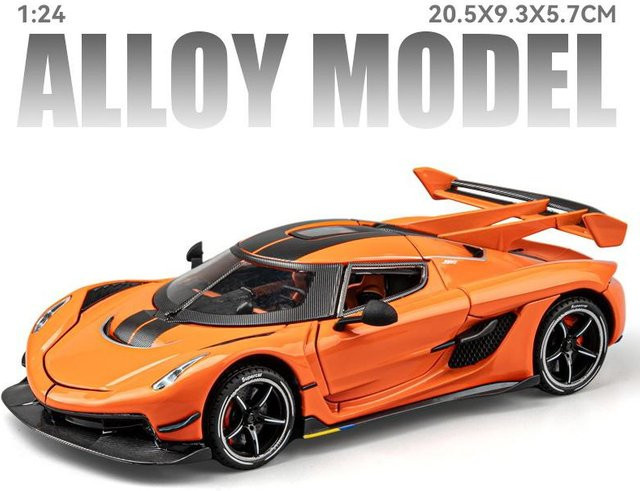 KNSG Jesko Absolut ONE 1 Gemera GT Supercar, Modellauto, 1:24, orange, Metall, ab 14 Jahren - Bild 1