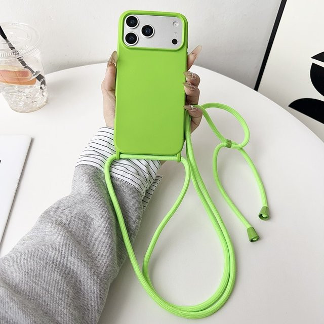 EHUIDE Shockproof Lanyard-Hülle für iPhone 17 16 15 14 13 12 11 Pro Max Plus mit Crossbody Neck Cord Strap in Mint - Bild 1