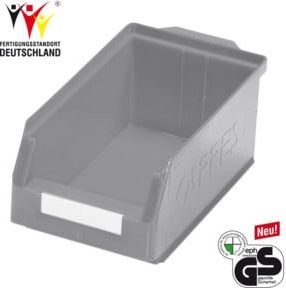 Kappes Lagersichtkasten RasterPlan Größe 4 grau aus Kunststoff B: 35,0 cm, H: 15,0 cm, T: 15,0 cm - Bild 1
