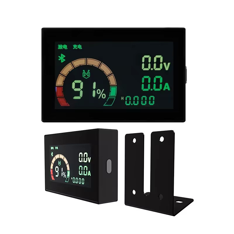 JNFN ANT BMS Bluetooth Batteriestandsanzeige mit 2,8 Zoll Display, RS485, Anzeige von Spannung, Strom, Temperatur und Coulometer-Kapazität in Schwarz - Bild 3