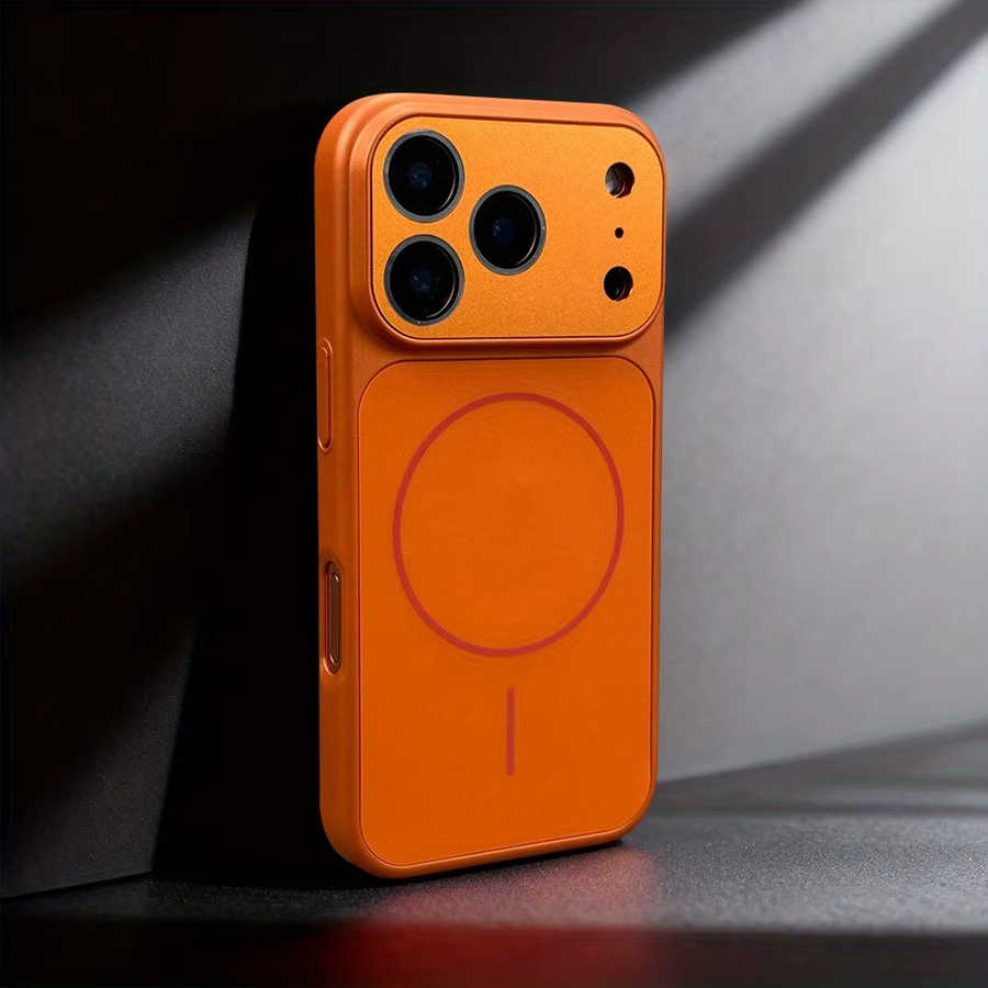 Magnetische kabellose Ladehülle 17Pro Acryl-Cover für iPhone 11 12 13 14 15 16 17 Pro Max in Blau und Orange - Bild 5