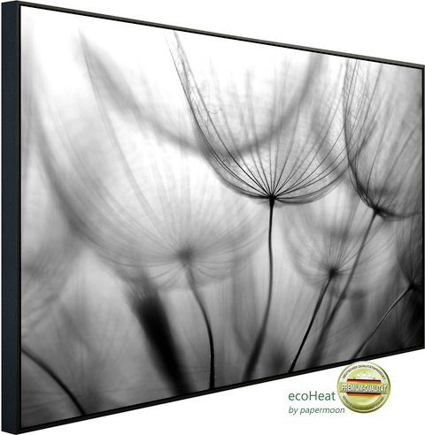 papermoon EcoHeat Infrarotheizung mit Blumen-Design in Schwarz und Weiss, Matt-Effekt, Multicolor, mit App-Steuerung und WLAN - Bild 1