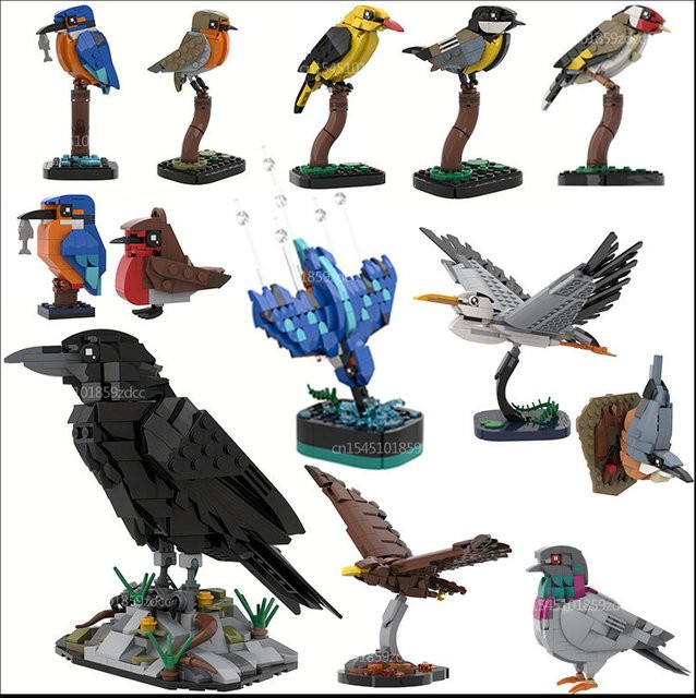 Garno Bausteine Set Vogel Modell aus Kunststoff für kreative Montage - Bild 1
