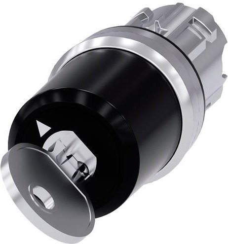 Siemens Schlüsselschalter 3SU1050-5HC01-0AA0 Schwarz aus Metall mit 45° Winkel und IP66 IP67 IP69/IP69K Schutzart - Bild 1