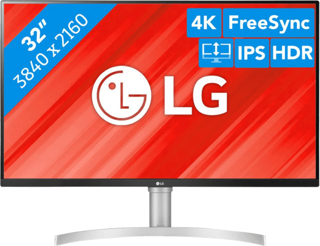 LG 32UN650K-W.AEU 32 Zoll 4K UHD IPS Monitor in Weiß und Schwarz - Bild 1