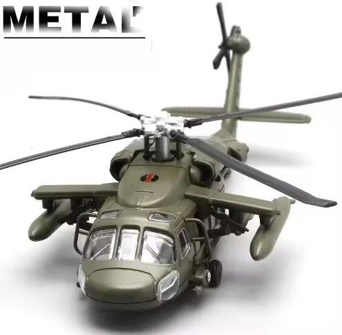 Linyi toy car Apache Black Hawk Bewaffneter Hubschrauber, Diecast Legierungsmodell, 1:32 Maßstab, grau, ab 3 Jahren - Bild 1