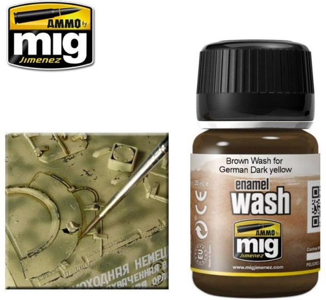 AMMO by MIG Jimenez Brown Wash for German Dark Yellow, Zubehör - Bild 1