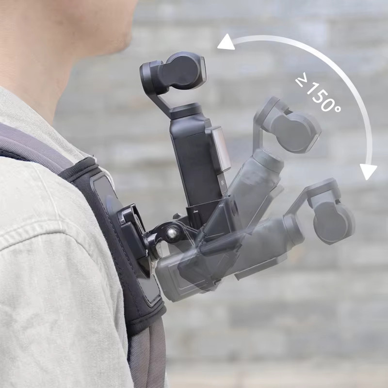 Universelle drehbare Gurtbefestigungshalterung in Schwarz, kompatibel mit DJI Osmo Serie, Insta360 X5, Insta360 X4 sowie GoPro 13 und GoPro 12 Action-Kameras - Bild 3