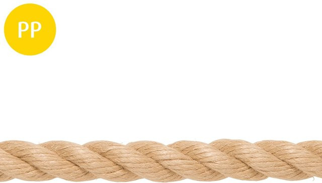 Conacord Polypropylen-Seil aus Stapelfasern gedreht, Durchmesser: 20 mm, Farbe: Sand/Braun, Meterware - Bild 1