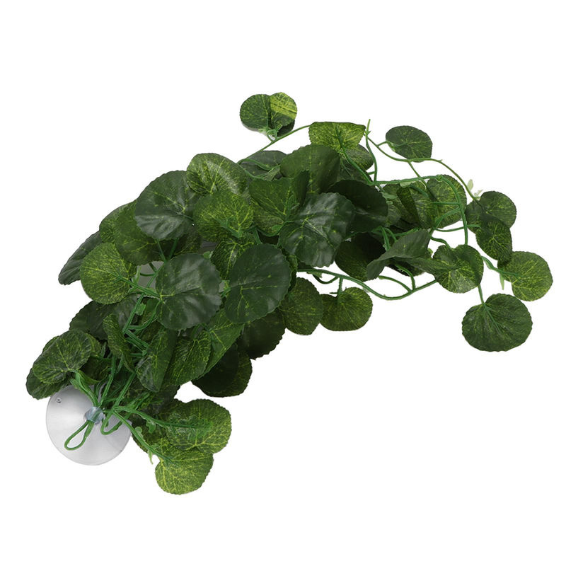 Tooarts Künstliche Rankenpflanze Grün als hängende Dekoration für Reptilien-Terrarien und Regenwald-Boxen - Bild 4