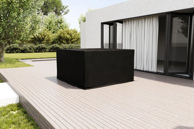 OUTFLEXX Abdeckhaube für Gartenlounges aus Polyester Ripstop-Gewebe, schwarz, wasserabweisend, mit Reißverschluss, B/T/H: 212 x 212 x 117 cm - Bild 1