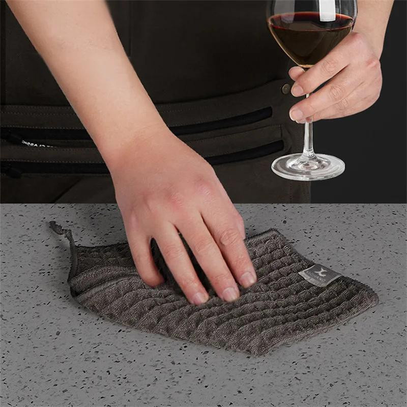 Yiran Furniture Mikrofaser Bar-Reinigungstücher für Kaffeemaschinen und Barista-Zubehör, hochsaugfähig, 4 Stück, B/T/H: 30 x 30 x 0,4 cm - Bild 3