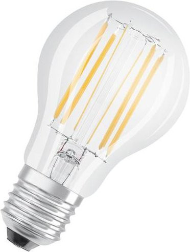 Osram LED Base Classic A Lampe, transparent, E27, 7,5W (entspricht 75W), 2700K Warmweiß, 3er Pack, Durchmesser: 60 mm, Länge: 105,5 mm - Bild 1