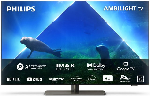 Philips 48OLED848/12 OLED Smart-TV in Schwarz mit 4K Ultra HD, 121 cm (48 Zoll), Sprachsteuerung und Wi-Fi - Bild 1