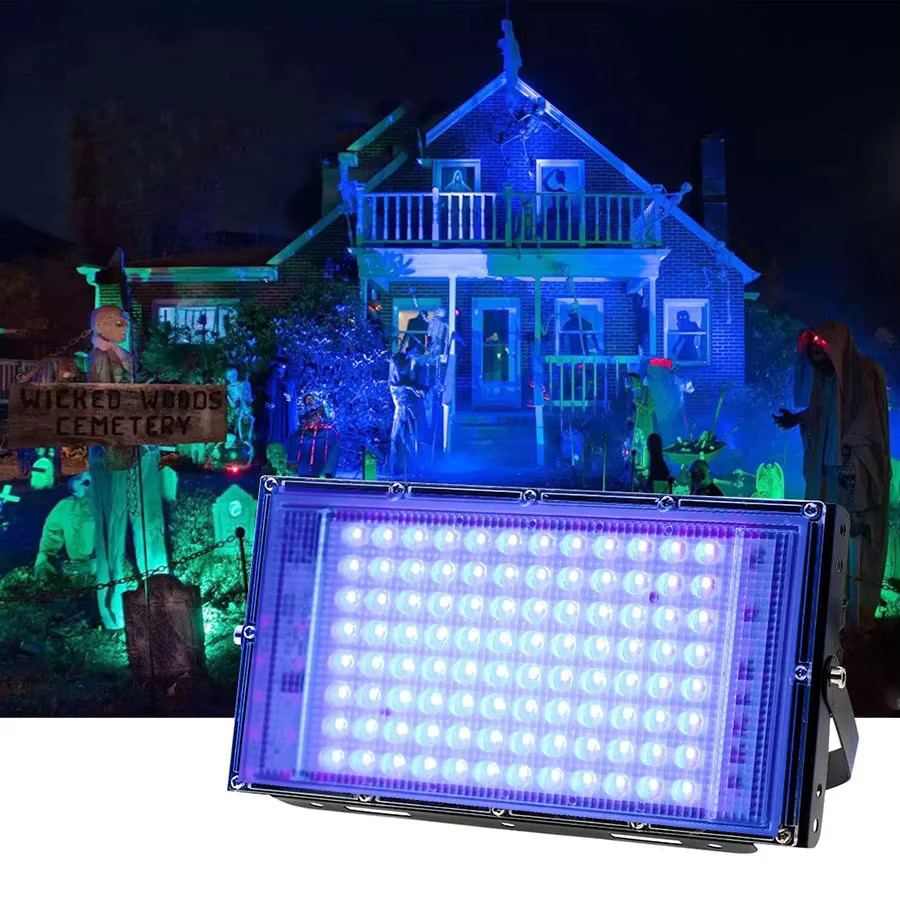 PAMNNY UV LED Flutlicht Schwarz Wasserdicht für Outdoor Garten und Party - Bild 3