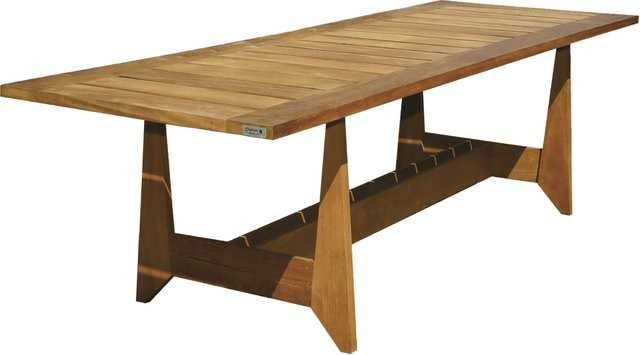 Gartentisch aus geöltem Teak-Hartholz in Braun - Bild 1