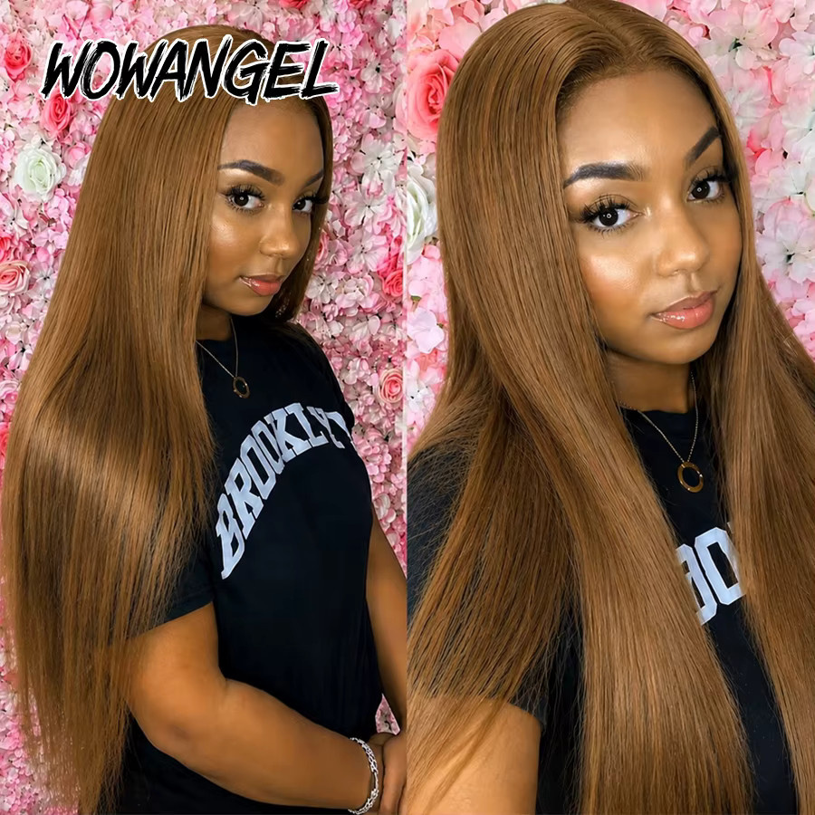 WOWANGEL Echthaarperücke, honigblond, 13x6 HD-Spitzenfrontperücke, Damen - Bild 3
