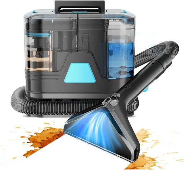 Grenintol C8 Tragbarer Teppichreiniger in Blau mit 25000Pa Saugkraft und 400W Leistung, Polsterreiniger mit 2L Tank zur Fleckenentfernung von Teppichen, Sofas, Autositzen und Haustierflecken - Bild 1