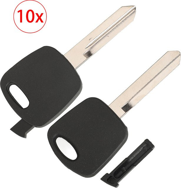 Jingyuqin 10er Set Transponder Chip Fernbedienung Auto Schlüssel Gehäuse für Ford Focus Escape Mercury Lincoln in Schwarz - Bild 1