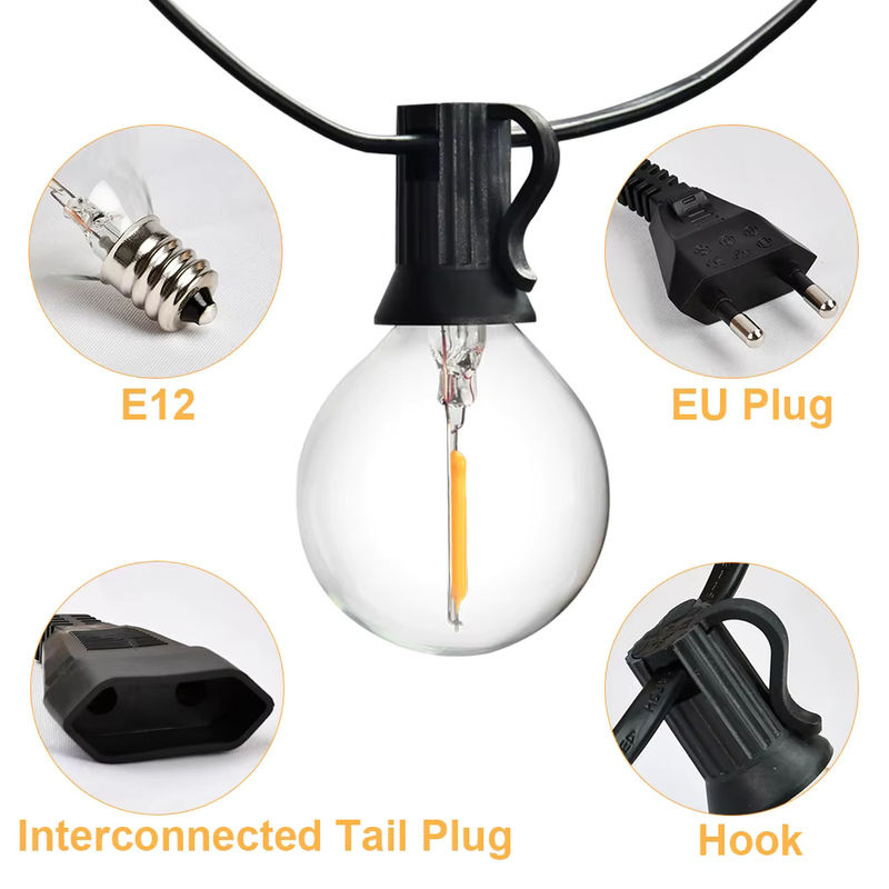 Arbrac G40 LED String Light Girlande in Transparent für Outdoor Garten und Hochzeit IP45 - Bild 5