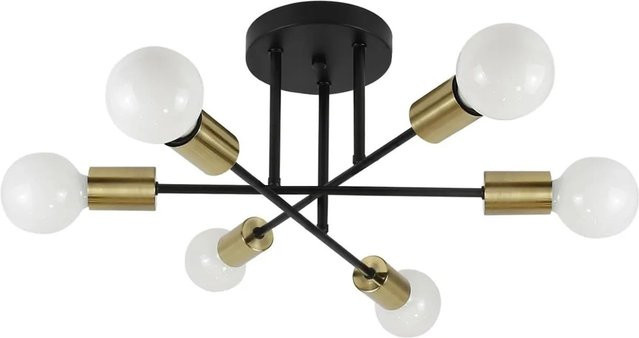 NETTLIFE Deckenleuchte aus Metall in Gold/Messing mit E27 Fassung, Durchmesser: 45 cm - Bild 1