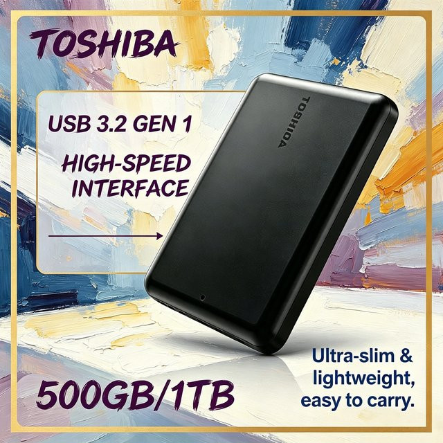 Toshiba A5 Serie Externe Festplatte USB 3.2 Gen1 Schwarz - Bild 1