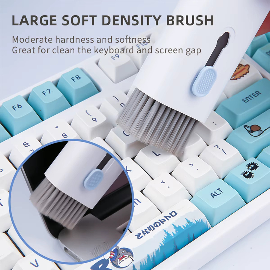 CAOWTAN 7-in-1 Computer Reiniger Set mit Tastatur Pinsel Kit und Kopfhörer Reinigung Stift in Weiß - Bild 4