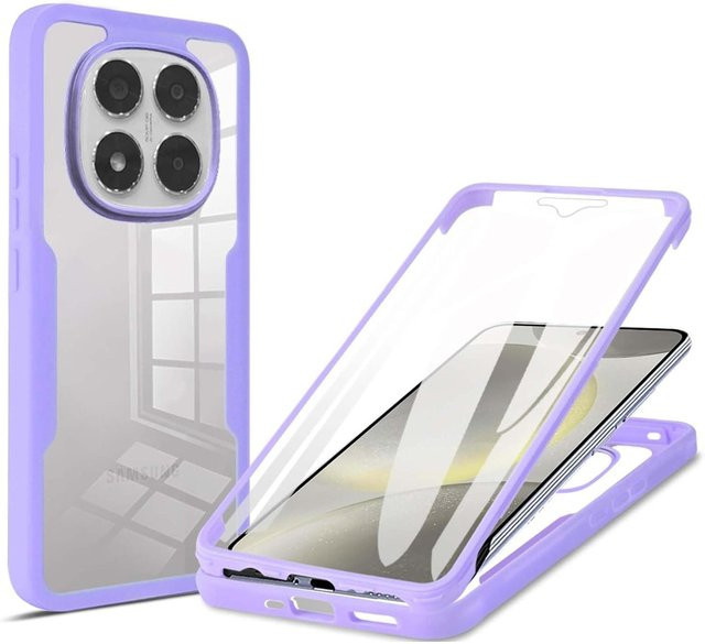 Stoßfeste 360° Vollkörper-Schutzhülle aus PC und TPU für Xiaomi POCO F6 Pro, Transparent - Bild 1